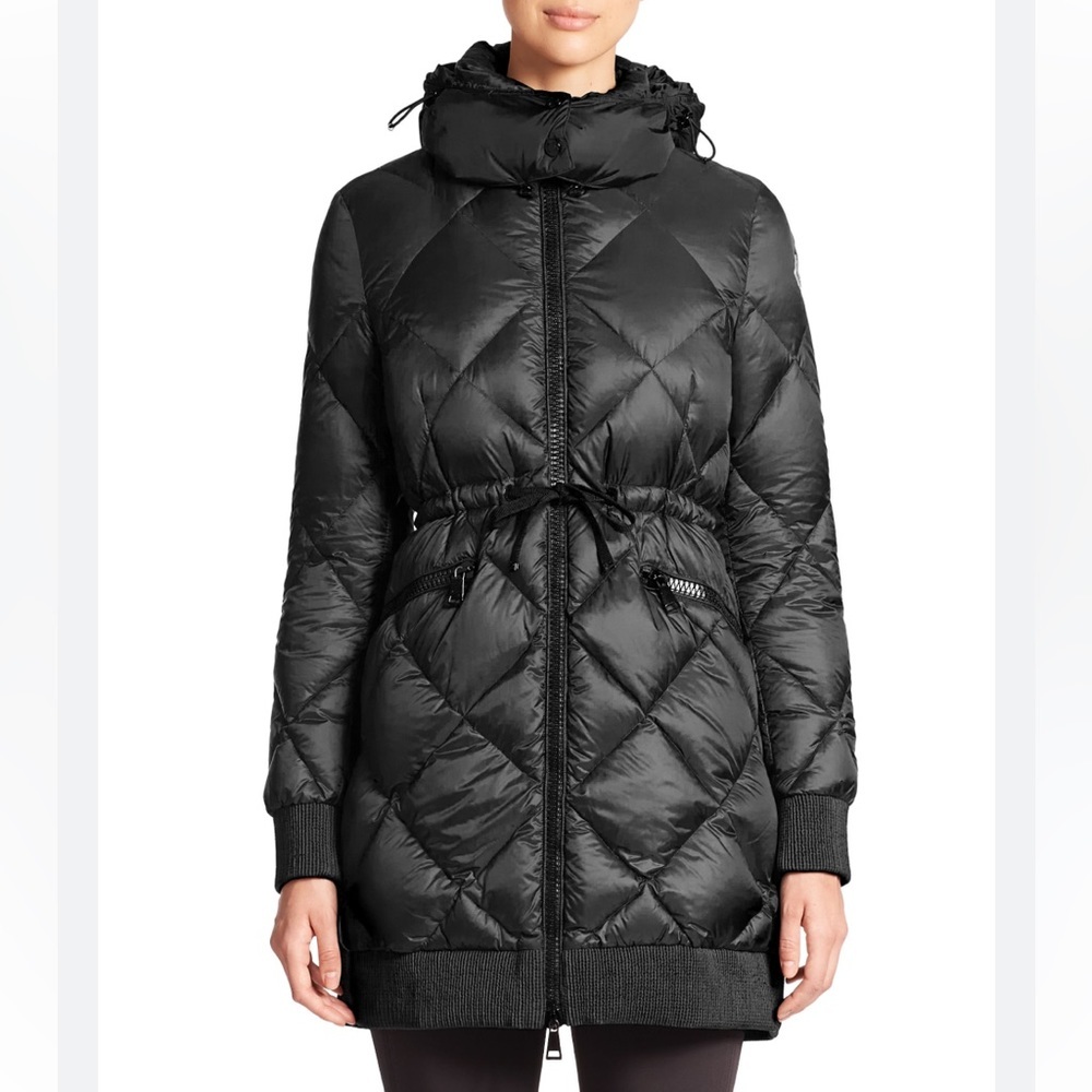 Moncler Verrerie Hooded Quilted Puffer Coat Down Parka Jacket in Black 00 XS